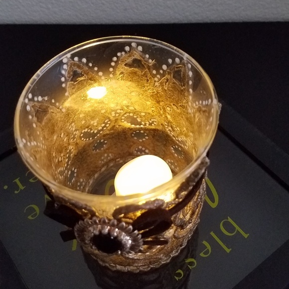 Candle Holder Handmade Embellished with Victorian - Picture 3 of 6